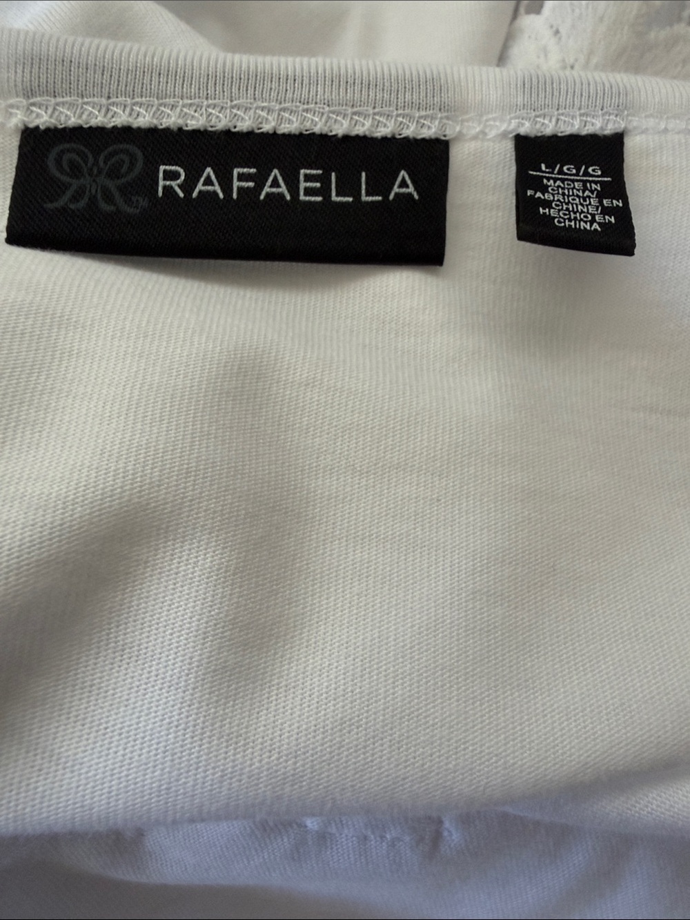 Rafaella White Floral Embroidered Lace Yoke & Sleeve Top - Picture 6 of 6